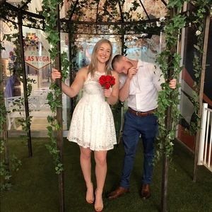 Beautiful white sequin lace dress
